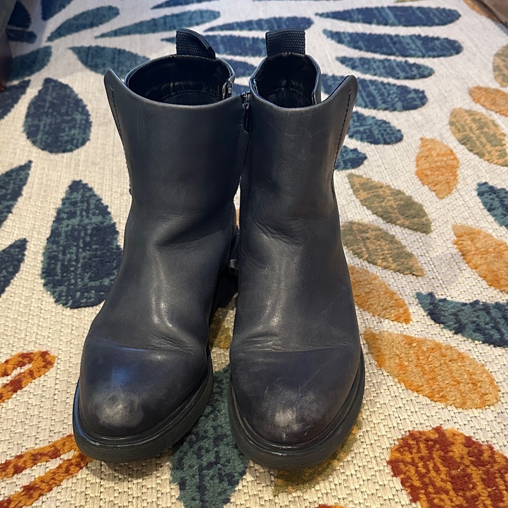 Blue Ankle Boots